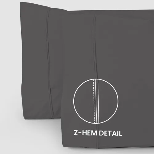 Miniatura 3 de LINENWALAS Juego de 2 fundas de almohada estándar de 100 % algodón percal, juego de 2 fundas de almohada de algodón de alta calidad frescas
