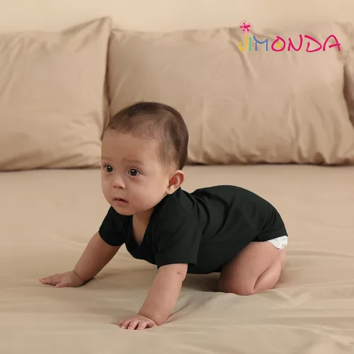 Miniatura 77 de Jimonda Body de rayón de bambú de manga corta para bebés, niños y niñas, trajes suaves para recién nacidos