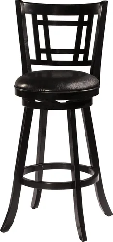 Miniatura 6 de Hillsdale Fairfox Taburete de bar de madera giratorio de 30.5" de altura, Negro