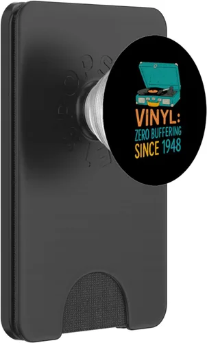 Miniatura 8 de Vinyl Zero Buffering Since 1948 Retro Record Player Design PopSockets Adhesive PopGrip
