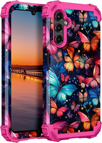 Miniatura 103 de Hocase Funda para Galaxy A37 5G, protección resistente a prueba de golpes, parachoques de goma de silicona suave+funda protectora híbrida