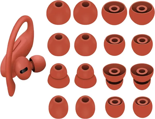 Miniatura 14 de 8 pares de almohadillas Powerbeats Pro, 4 tamaños de repuesto suaves y flexibles en la funda para reducir el ruido de los auriculares de goma
