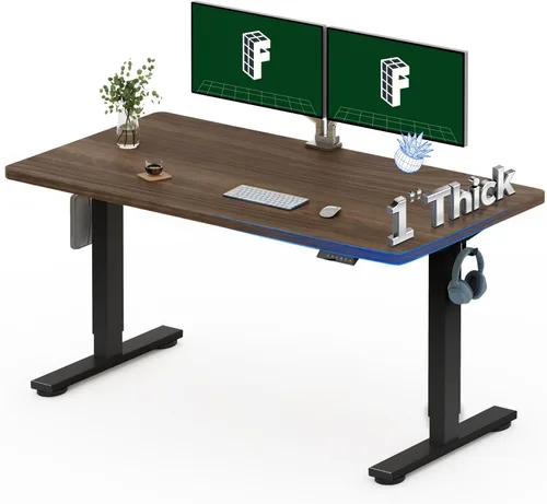 Miniatura 19 de FLEXISPOT Escritorio Eléctrico de Pie de Una Pieza, 60 x 24 Pulgadas Escritorio Ajustable con Superficie Sin Costuras, Ajuste de Altura con Parte