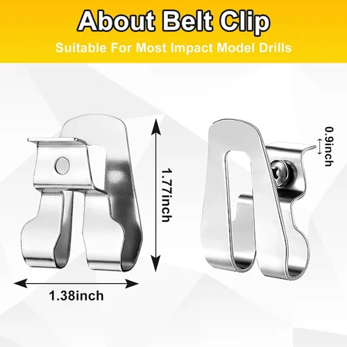 Miniatura 2 de 4 piezas de clip de cinturón para Ryobi, gancho de cinturón con tornillo para herramientas de 18 voltios Ryobi y Ridgid 633586002, clip de cinturón