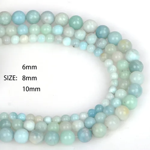 Miniatura 2 de Cuentas sueltas redondas de piedra natural de amatista de 8mm, cuentas para hacer joyas y manualidades DIY, 1 cordón de 15 pulgadas, aproximadamente