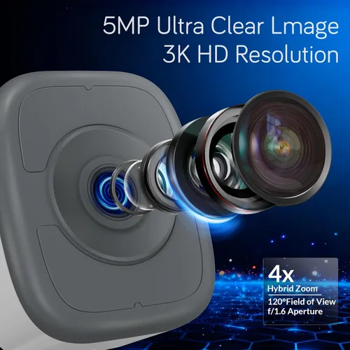 Miniatura 7 de Cámara de ventana 3K de 5 MP, cámara interior sin suscripción para seguridad al aire libre a través de vidrio, tarjeta SD de 32 GB incluida