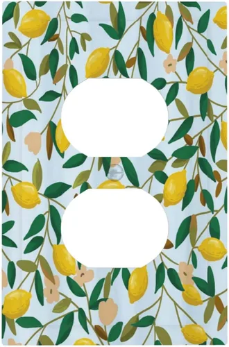 Miniatura 64 de Cubierta de interruptor de luz de 3 cuadrillas con diseño de flores azules púrpuras, cubierta de placa de pared de triple palanca, arbustos florales