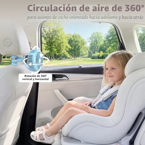 Miniatura 5 de AMACOOL Ventilador de cochecito a pilas, esenciales de viaje para bebés para la playa, Disney, para recién nacidos, regalos de baby shower, búsqueda
