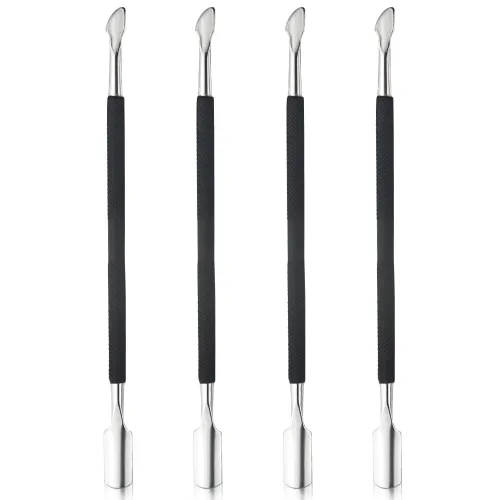 Miniatura 10 de 8 piezas de empujador de cutículas de uñas de acero inoxidable, removedor de cutículas de doble extremo, herramienta de pedicura de uñas, pelador