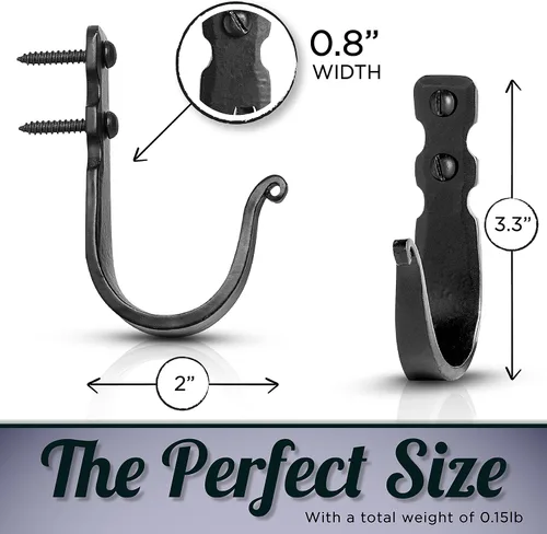 Miniatura 3 de Ganchos decorativos para pared, ganchos de pared de metal para colgar abrigos, sombreros y bolsos, ganchos rústicos para toallas para baños