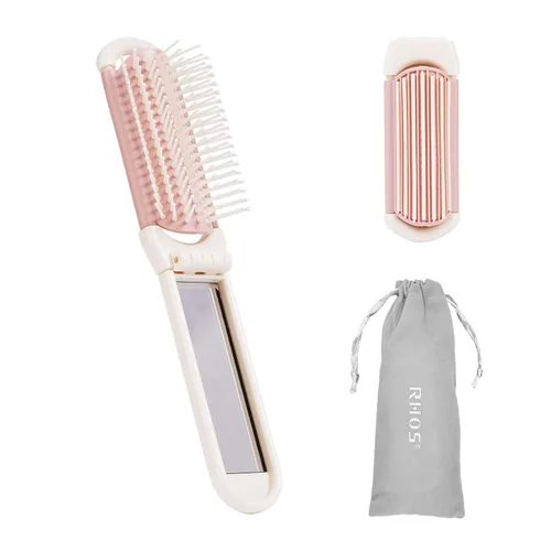 Miniatura 25 de RHOS Mini cepillo de cabello para mujeres, hombres y niños, cepillo de cabello tamaño viaje para bolso, bolsillo, mochila, pequeño cepillo de paleta