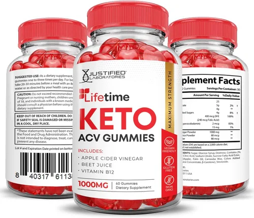 Miniatura 7 de Paquete de 2 gomitas Keto ACV de fórmula avanzada de 1000 mg de por vida, gomitas Keto de por vida, vinagre de sidra de manzana formulado con jugo