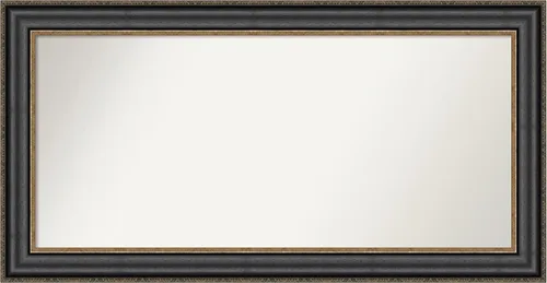 Miniatura 686 de Amanti Art Espejo personalizado, espejo de baño negro puente, espejo de pared o espejo de tocador de baño sobre el fregadero (26 x 26 pulgadas)