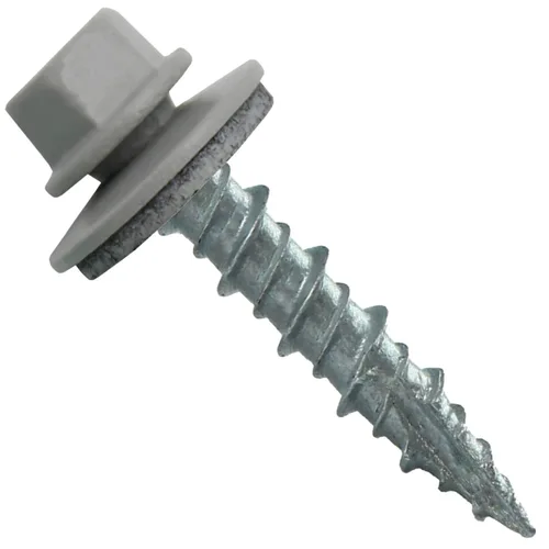 Miniatura 17 de Tornillos para techo de metal: (250) 10 x 1 sin pintura galvanizados con cabeza hexagonal para techo de chapa. Tornillos autoiniciados de metal