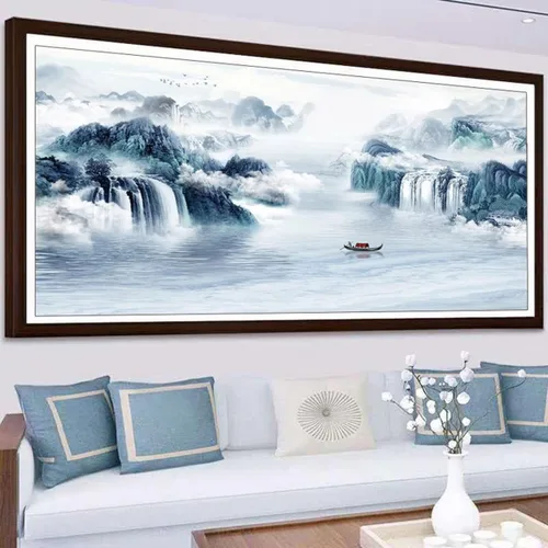 Miniatura 2 de Instarry Kits de pintura de diamantes 5D para adultos, taladro completo, estilo chino, pintura de paisaje, punto de cruz, decoración de pared