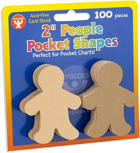 Miniatura 5 de Hygloss Productos Personas Recortes de papel Familia culturalmente diversa, cartulina, mini de 2", 100 ct, 2 pulgadas, surtido