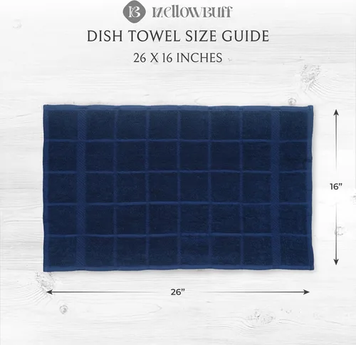 Miniatura 4 de Toallas de cocina de rizo de 100 % algodón, paquete de 4 unidades, sólidas, 16 x 26 pulgadas, toallas de cocina súper suaves y absorbentes, Surtido
