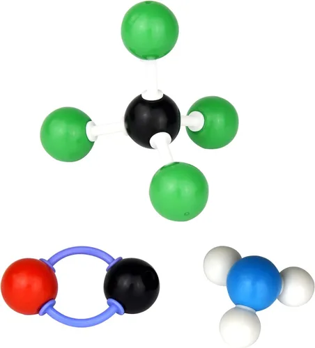 Miniatura 4 de 214pcs Química Modelo Molecular Orgánica Inorgánica STEM Educativa Ciencia Set 78 átomos 24 Orbitales de Nube Electrónica 110 Enlaces Enlaces 1 Caja