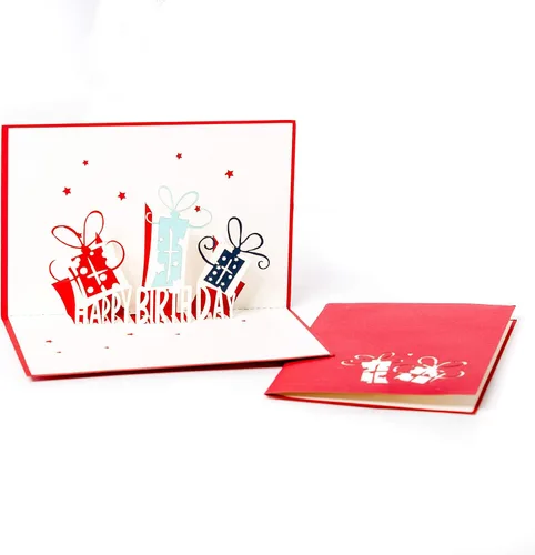 Miniatura 6 de Tarjetas de felicitación 3D Pop Up Happy Birthday Gift para niños. Juego de 4 paquetes surtidos (paquete de 4, surtido)
