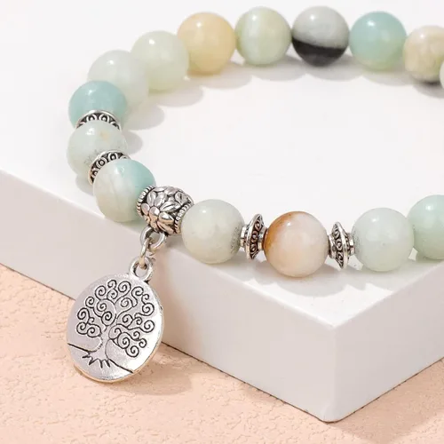 Miniatura 5 de GolbalJew Pulsera curativa para mujer, pulseras de cuentas de ansiedad, joyería de piedra curativa, pulsera de cristal para aliviar el estrés