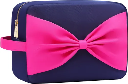Miniatura 8 de Bolsa de maquillaje de viaje cosmética bolsa de maquillaje de aseo Orgnizer para mujeres, Sacos transparentes de color rosa intenso, Internacional