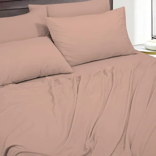 Miniatura 234 de ROYALE LINENS Juego de sábanas Cal King de 4 piezas, ropa de cama de microfibra suave cepillada de 1800 hilos, 1 sábana bajera, 1 sábana encimera, 2