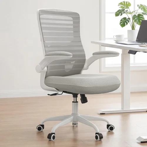 Miniatura 2 de Silla de oficina para largas horas y alivio del dolor de espalda, cojín de espuma moldeada de 4 pulgadas, soporte lumbar acolchado y reposabrazos
