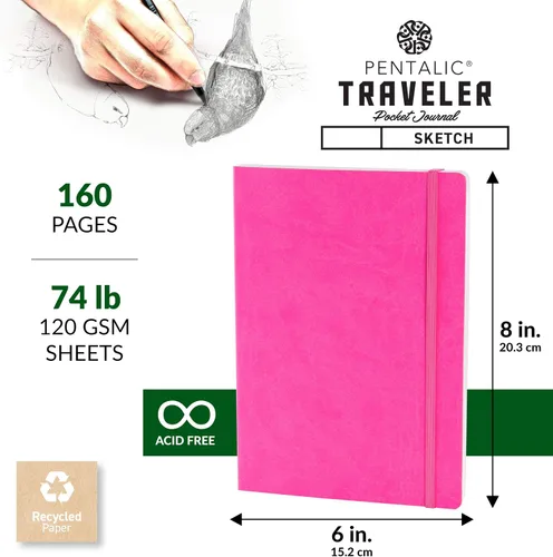 Miniatura 3 de Cuaderno de bocetos Travelers Dot Grid Pentalic Art, libre de ácidos
