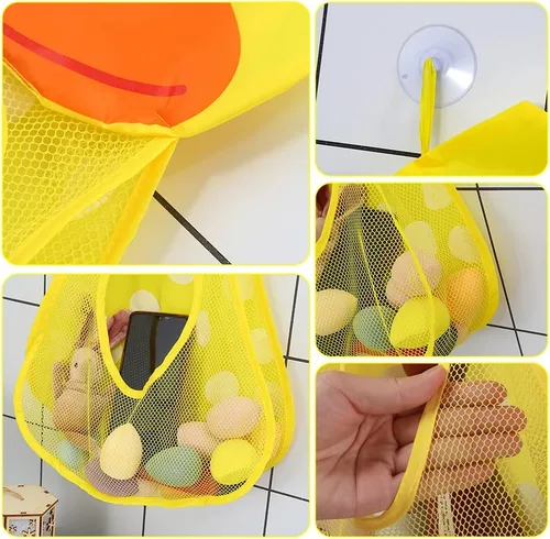 Miniatura 4 de Surakey Juguetes de baño para bebés con 1 bolsa organizadora y almacenamiento de juguetes de baño para tina, juego de pesca y juguetes de piscina