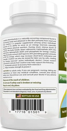 Miniatura 7 de Best Naturals Monohidrato de creatina, 1 libra de polvo puro (1 libra (paquete de 2))
