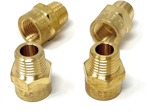 Miniatura 22 de Adaptador de latón sin plomo Cascada, rosca G británica BSPP macho a NPT hembra (1" x 1" (1 pieza))