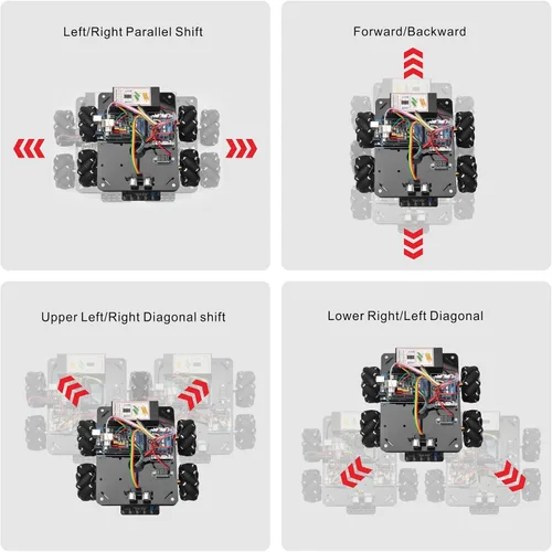 Miniatura 3 de OSOYOO Kit robótico de ruedas mecánicas omnidireccionales para Arduino Mega2560 Chasis de metal Motor DC DIY STEM Control remoto educativo mecánico