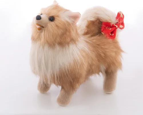 Miniatura 5 de CU-MATE Perro de peluche Chihuahua de 12 pulgadas, juguete realista de cachorro sentado con falda (regalo de presente)