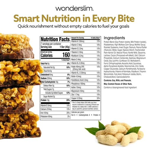 Miniatura 2 de WonderSlim - Barra de proteína nutritiva