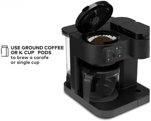 Miniatura 5 de KeuriigK K Duo Essentials, Cafetera y jarra de una sola porción en cápsulas K Cup, varios tamaños (8, 10 o 12 onzas), jarra de vidrio de 12 tazas