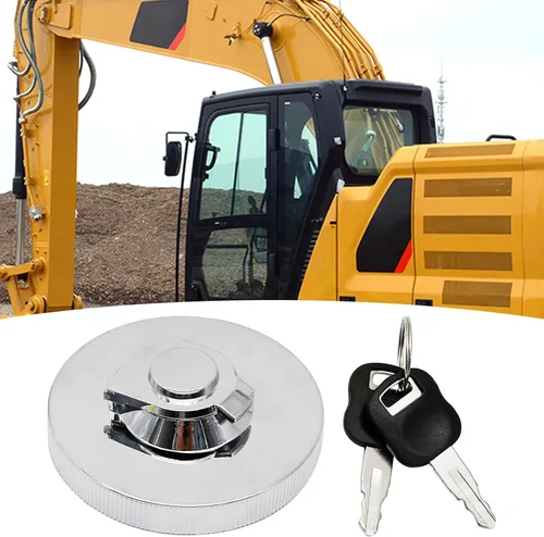 Miniatura 6 de 0998548 Tapa de combustible con bloqueo con 2 llaves de repuesto para excavadora Caterpillar 320 L 320N E110 E120 E140 E180 E240 E300 E70B