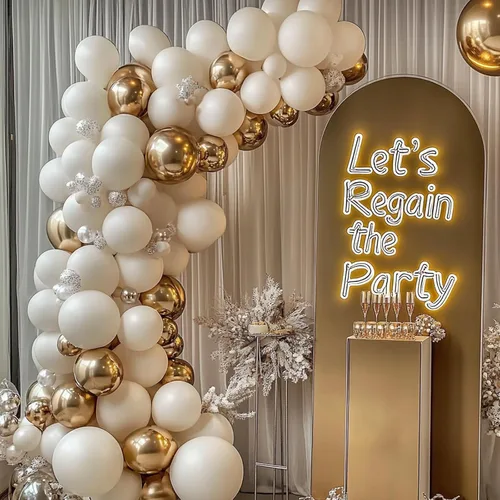 Miniatura 5 de RUBFAC Globos negros de diferentes tamaños, 105 unidades de 5/10/12/18 pulgadas para arco de guirnalda, globos de látex de fiesta de alta calidad