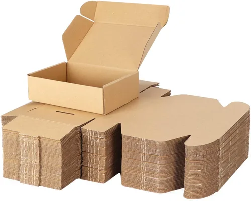 Miniatura 17 de PHAREGE - Paquete de 25 cajas de envío de 6 x 6 x 2 pulgadas, cajas de cartón corrugado marrón, cajas de correo pequeñas para embalaje de pequeñas