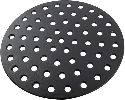Miniatura 9 de Rejilla redonda de fondo de hierro fundido para Big Green Egg, placa de carbón de alto calor para barbacoa, apta para Big Green Egg S/Mini/Mediano