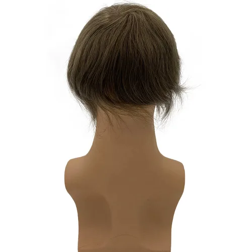 Miniatura 5 de Peluca de piel ultrafina de 0.003 in para hombres, 100% cabello humano virgen europeo, pelucas de repuesto de cabello humano real, 8x10 pulgadas