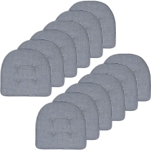 Miniatura 125 de Sweet Home Collection - Cojín de espuma viscoelástica para silla con capitoné, antideslizante, parte trasera de goma, en forma de U, 17 x 16 Piel