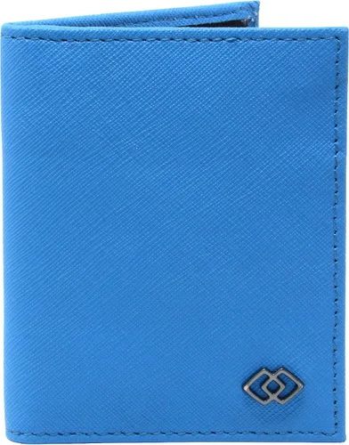Miniatura 2 de Alpine Swiss Cartera de doble diamante RFID para tarjetas de visita, Crosshatch Aqua, Classic