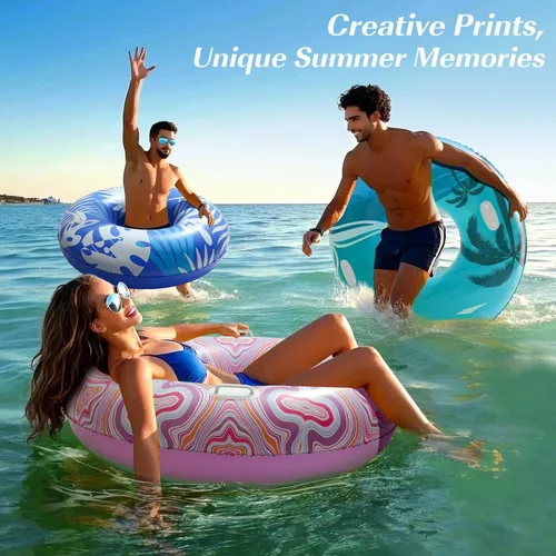 Miniatura 4 de HeySplash Flotadores de piscina, tubos de piscina para adultos, flotadores inflables divertidos para piscina, playa, lago, río, fiesta, decoración
