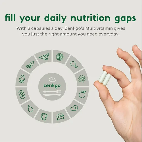 Miniatura 7 de Zenkgo, vitaminas + probióticos 25B CFU + alimentos integrales orgánicos para mujer, apoya la inmunidad, la digestión, la energía, las vitaminas