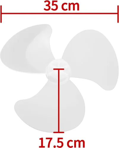 Miniatura 3 de Alvivi Ventilador universal de plástico de 3 hojas con cubierta de tuerca, parte de repuesto de ventilador de pedestal de pie duradero