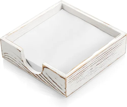Miniatura 11 de Servilletero de madera de acacia para mesa, servilleteros para servilletas de papel, servilletero plano para almuerzo, servilleteros para decoración