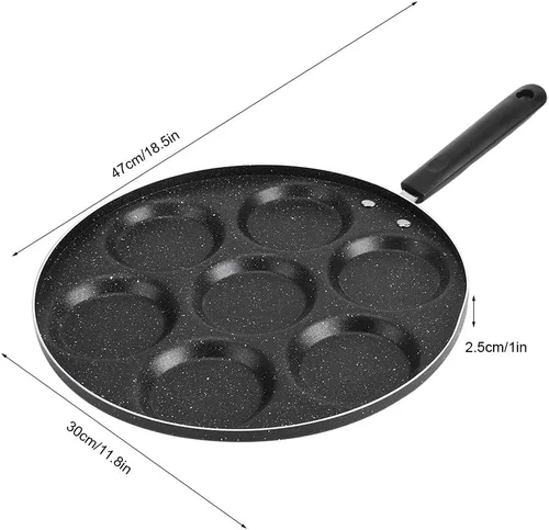 Miniatura 5 de Ejoyous Sartén de aluminio antiadherente para panqueques de 7 tazas, sartén para tortillas, utensilios de cocina para el hogar con mango ergonómico