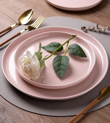Miniatura 4 de AmorArc Juego de Platos de Aperitivo de Cerámica, Juego de 6, Platos de Gres Hechos a Mano de 21 cm para Postre, Ensalada, Aperitivo, Cena, Apto