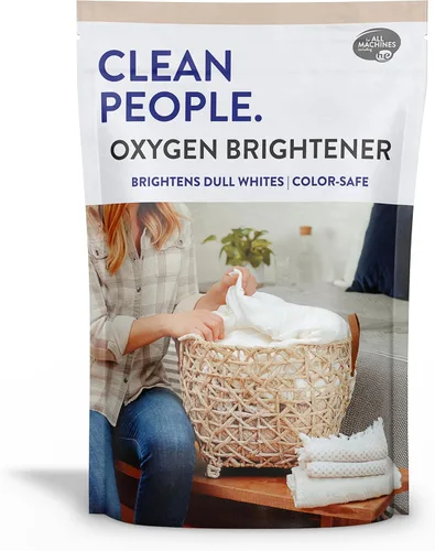 The Clean People Quitamanchas Blanqueador de Oxígeno | Alternativa a la lejía, ingredientes sencillos, aviva los blancos opacos Y los colores | 41 oz