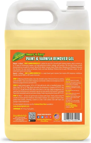 Miniatura 2 de Safe 'n Easy - Gel removedor de pintura y barniz, cítrico, retira más de 15 capas de pintura de forma segura, sin gases peligrosos, no tóxico, aroma